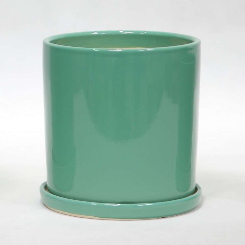 Fireproof High Glossy Finish Round Ceramic Pots For Plants