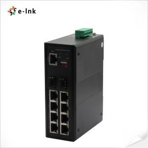 Quality 24vdc Ethernet Industrial 8 Port Gigabit Switch 8x10/100/1000M RJ45 + 2x100/1000M SFP wholesale