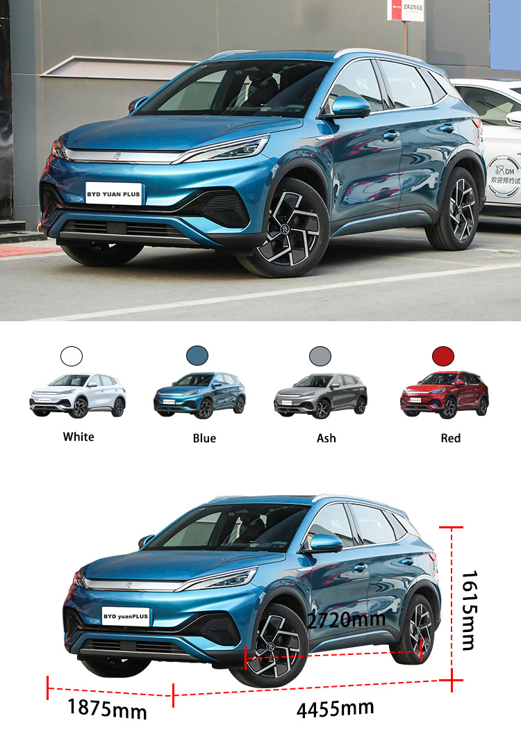 New Energy BYD Used Cars 510KM Modern Electric Car Yuan Plus EV