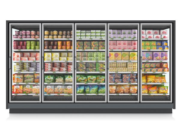 Large Display Remote Compressor Commercial Freezer Glass Door With Adjustable
