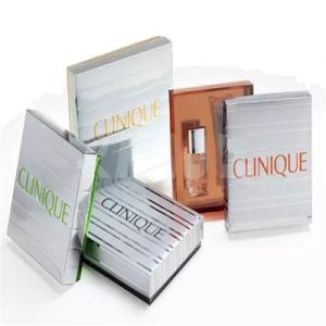 Quality custom perfume packaging box cosmetics perfume gift paper box with flocking tray wholesale