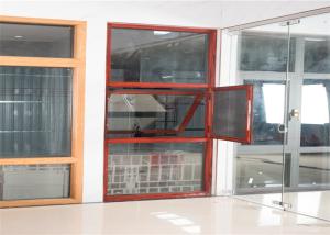 China Red Aluminium Frame Fixed Glass Window , Residential Aluminum Windows on sale