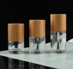 High Quality Nail Polish Bottle Bamboo Cap Glass Cosmetic Containers