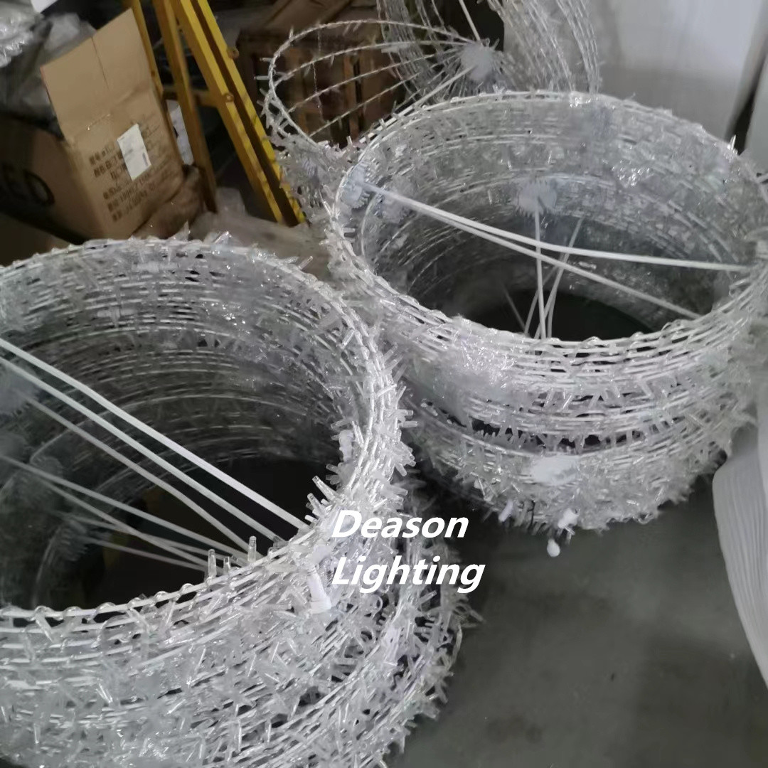 christmas mall decoration hanging led foldable ball lights