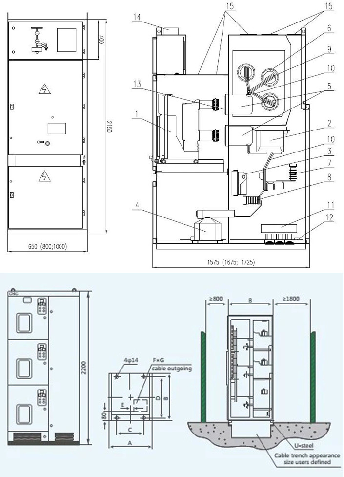 Indoor Removable Type High Voltage Switchgear With Medium Pressure Chamber