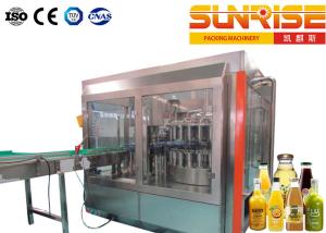 China SUNRISE Glass Bottle Filling Line , Water Juice Automatic Bottling Line on sale