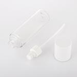 100ml Transparent White Cosmetic Lotion Bottle Cylinder Shape