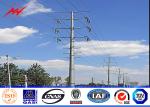 8M 5KN Powder Coating Steel Tubular Pole , Light Duty Steel Transmission Poles