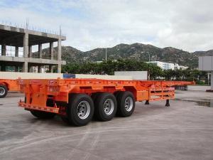 Quality 20ft 40ft Semi Skeletal Container Trailer 3 Axle Spring Suspension wholesale