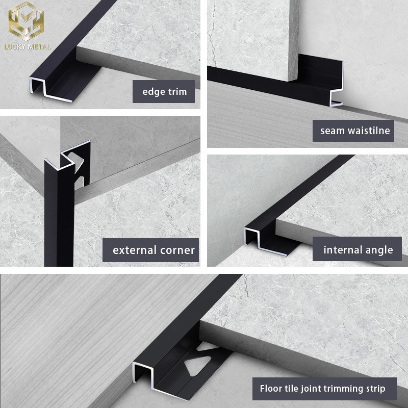 Anti-Corrosion Lightweight Aluminium Edge Trim Profiles For Furniture / Cabinets