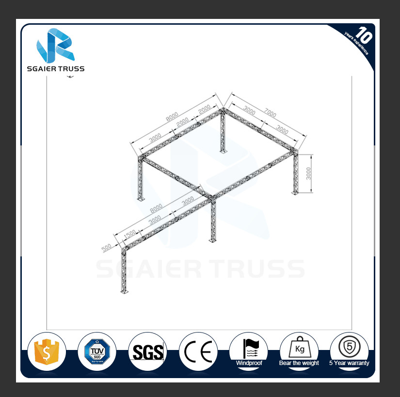 Exhibit Booth Tv Aluminum Truss Display Durable With Ladder Easy Transport