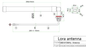 Quality Waterproof Fiberglass Outdoor Omni Directional Antenna Lora 3dBi 868-915 MHz wholesale