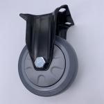 Rigid Plate Heavy Duty Caster Wheels 4" TPR Rubber