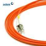 Flat 0.9mm 2.0mm 3.0mm OM2 Fiber Optic Jumper Cable Orange Color