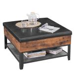 Ottoman Coffee Table For Sale, Storage Coffee Table, Rustic Brown Coffee Table,