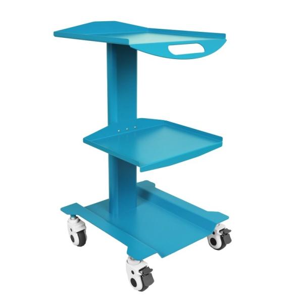 Dental Clinic Furniture Mobile Trolley Cart With Three-Layer Tray Color Design