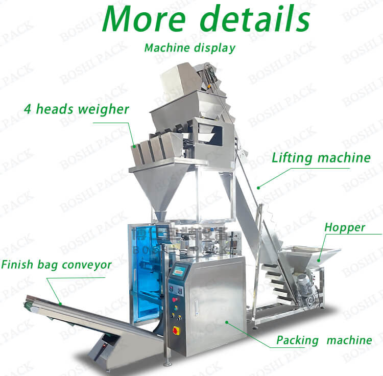5000g Linear Weigher Granule Packing Machine For Rice Sugar Bean Grain