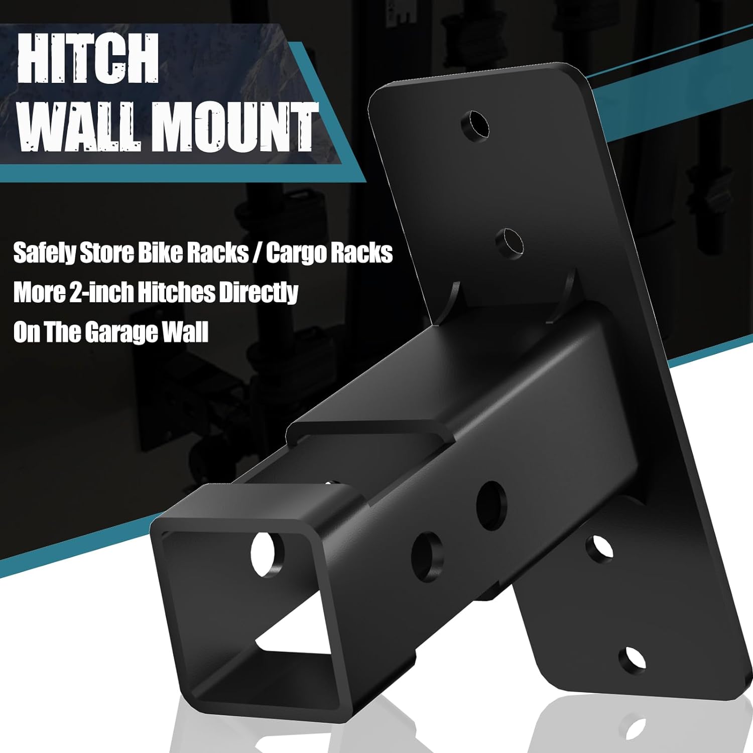 Trailer Hitch Receiver Storage Hitch Wall Mount Bike and Cargo Rack Hanging Organizer