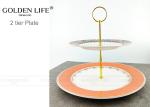 Household Double Layer Modern Ceramic Plates Candy Dish Afternoon Tea Dessert