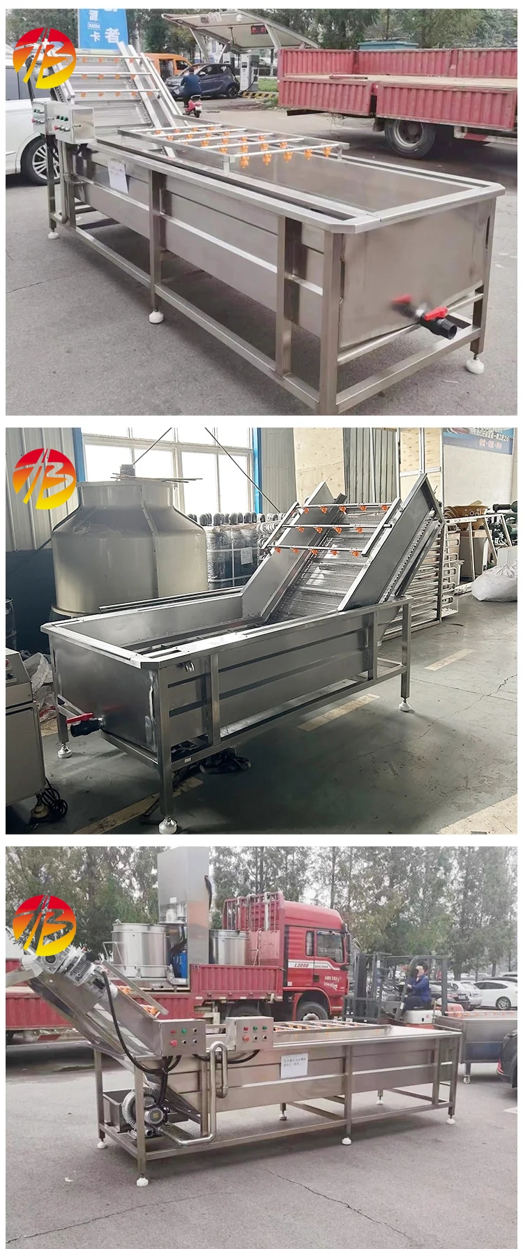 Industrial Fruit Seafood Cleaning Machine with Advanced Bubble Washing Technology