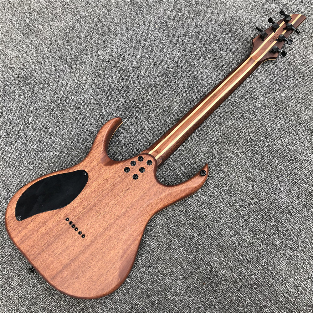 Maple top Mayones 6 Strings Electric Guitar,New Ebony Fretboard Neck through body Custom WO logo Mayone Guitar