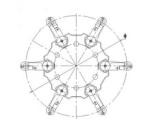 Transmission Line Hardware Spacer Damper Dimension 750Ø For Six Bundle