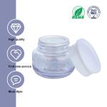 Glass Empty Cream Jar Thick Bottomed