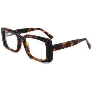 Quality Square Small Acetate Fiber Frame Glasses Men Women Optical Resin Ac Lens wholesale