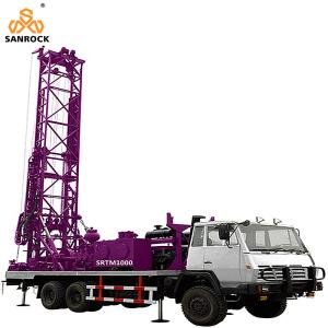 Quality Truck Mounted Deep Water Well Drill Rig With Mud Pump 1000m wholesale