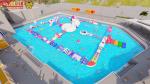 Rainbow Inflatable Water Obstacles Airtight Commercial for Park