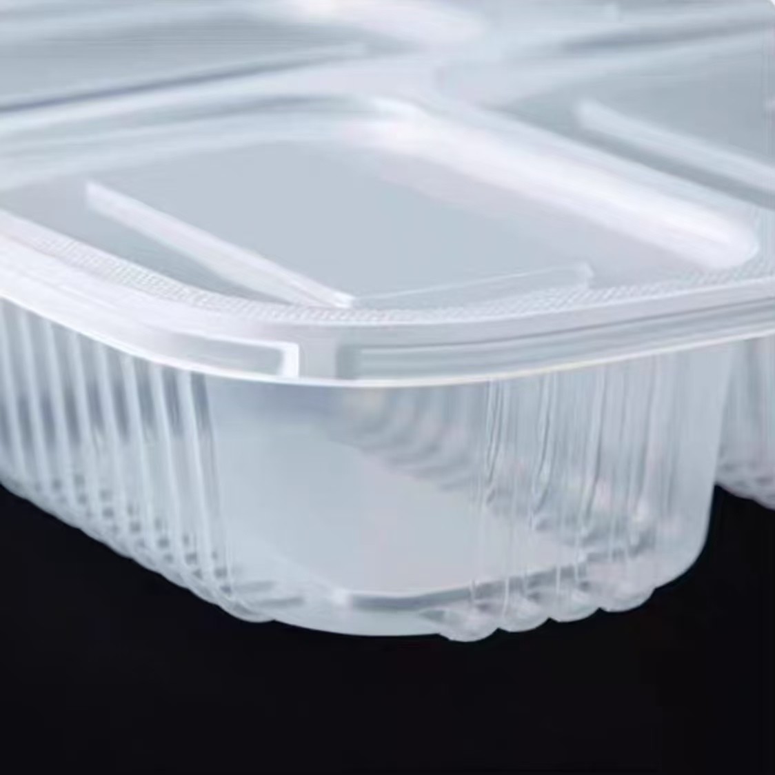 Clear Disposable Take Out Containers PP Fast Food 5 Compartment Plastic Container