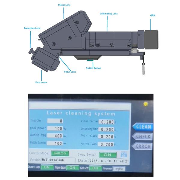 1500W Handheld Single Motor Laser Cleaning Machine for Cleaning Steel and