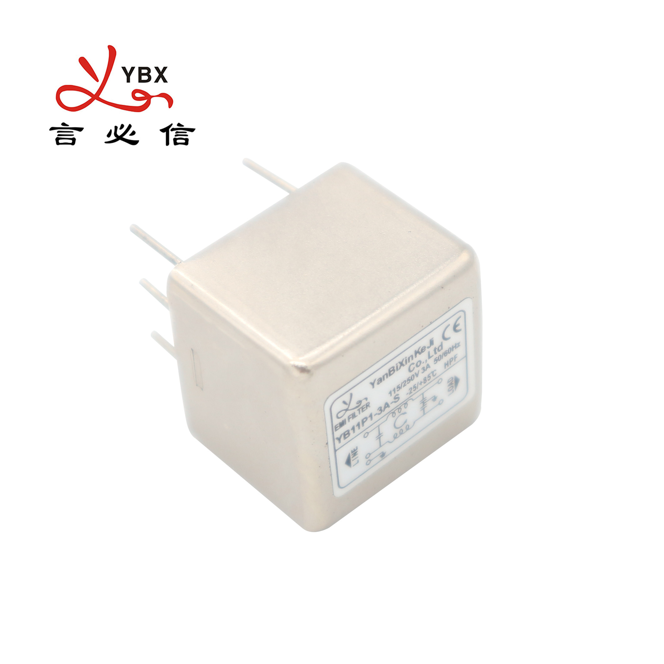 Yanbixin 6A PCB Through Hole Mounting Power Line Noise Filter For Medical Equipment