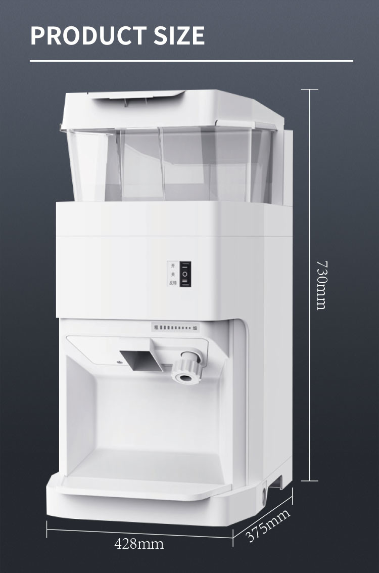 6l Countertop Electric Ice Crusher 400kgs/H , 320rpm Snow Cone Ice Crusher