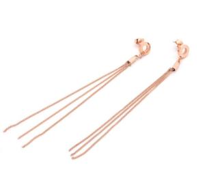 Quality Rose Gold Stainless Steel Tassel Earrings Girs Fashion Jewelle Earring For Gifts wholesale