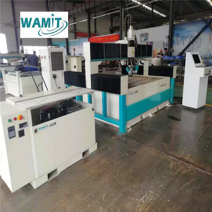 SIEMENS Motor 2.5*1.5m Water Jet Cutter With 420mpa Intensifier Pump Water