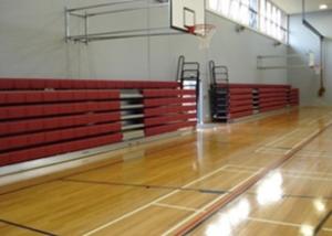 Quality Metal End Cap Telescopic Tribunes / Indoor Gym Bleachers For Educational Institution wholesale