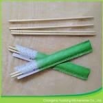 Restaurant Round Bamboo Chopsticks 5.0*200 Mm Disposable With Printed Logo