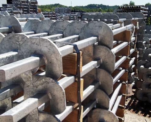 Extruded Steel Shafts Ground Helical Pie Deep Foundation for Transmission Tower Line