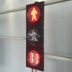 RG Pedestrian With Countdown Timer Road Traffic Light Detachable