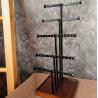Buy cheap 5 Rods Earring Metal Table Top Display Stands With Wooden Base For Grocery from wholesalers