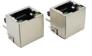 Quality 1x1 Magnetic RJ45 Ethernet Jack With Tab Down Latch wholesale