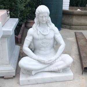 Quality Marble Shiva Statue White Stone Buddha Sculpture Hindu God Home Decor wholesale
