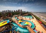 Colorful Super Bowl Water Slide Playground / Fiberglass Water Slide Water Park