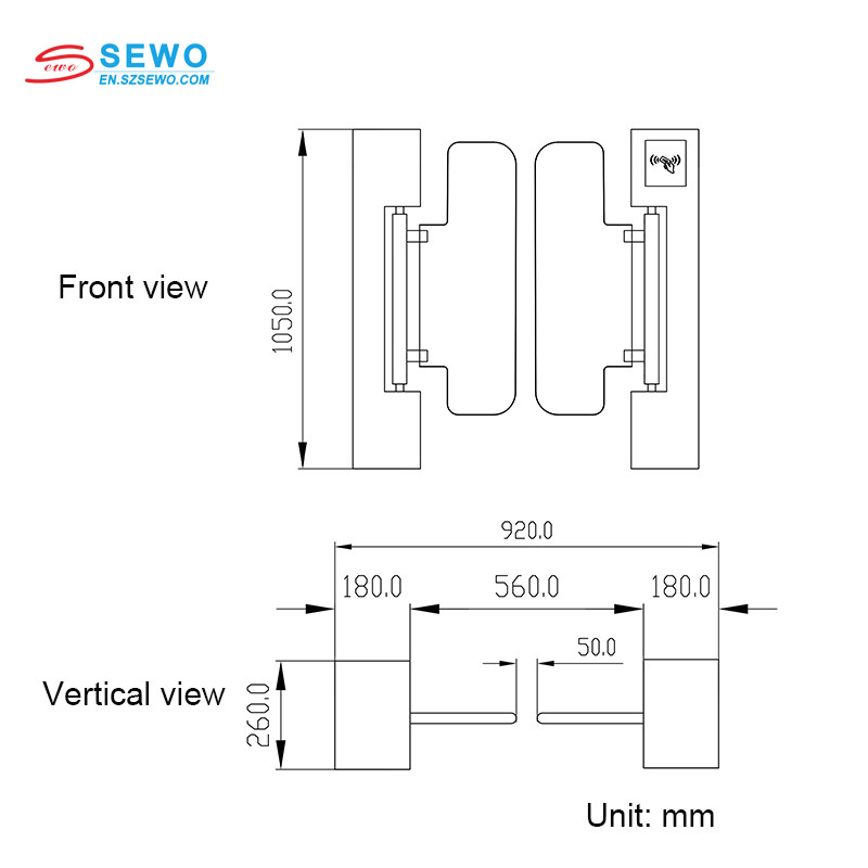Indoor/Outdoor Intelligent Swing Barrier Gate with Advanced Identity Recognition Technologies