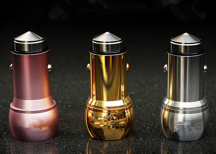 Metal Lifesaving Hammer USB Car Cellphone Charger Built - In IC Chip