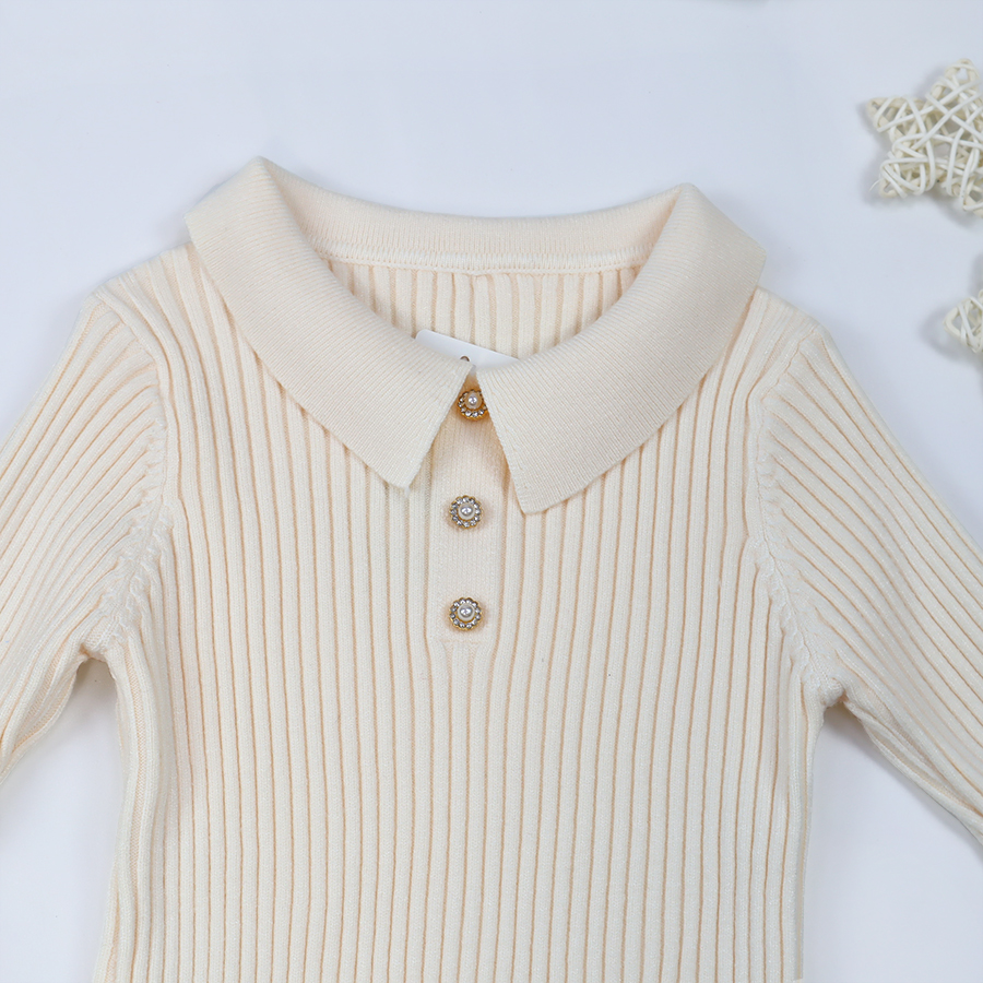 Stock Baby Girl Winter Clothes Rib Knitted Newborn Baby Boy Child Kids Girls Sweaters