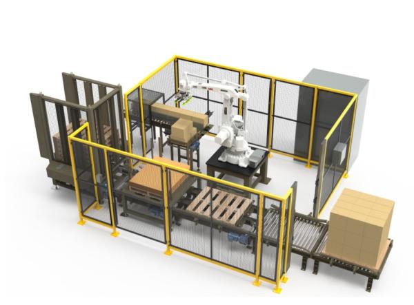 Cheap Brick Case Tiles Cement Palletizer Machine Robotic Arm Palletising Equipment for sale