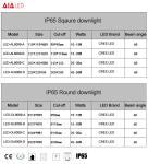 ip65 recessed downlight aluminum COB ip65 downlight for hotel bathroom