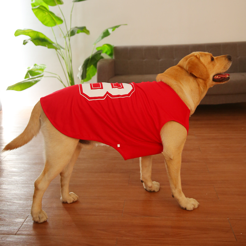 Summer Premium Large Dog Clothes Thin Vest Jersey Pet Clothes